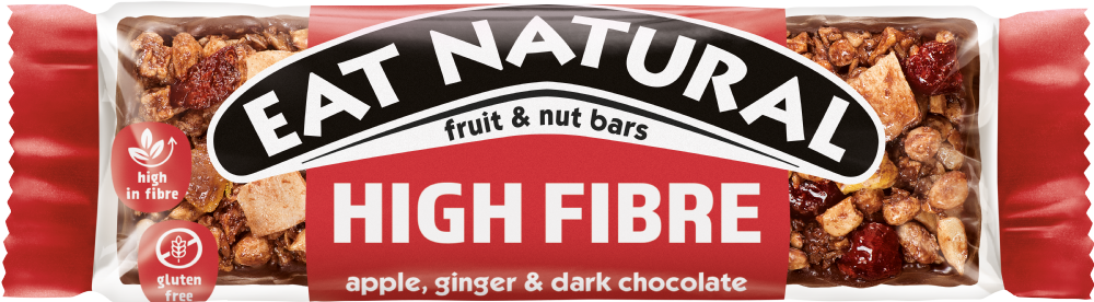 EAT NATURAL High Fibre - Apple, Ginger & Dark Chocolate Bar 40g