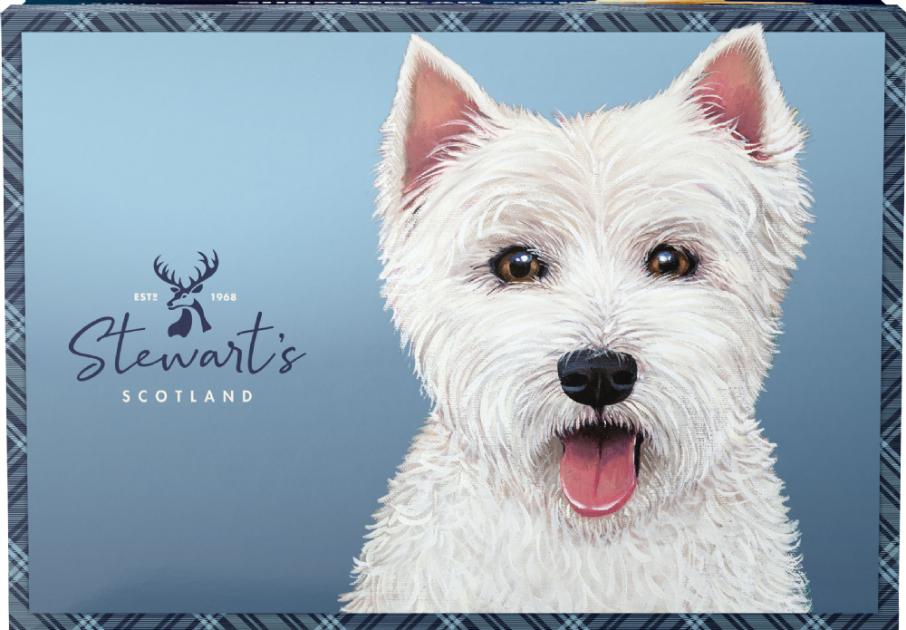 STEWART'S SCOTLAND Wallace the Westie Shortbread Gift Box 150g