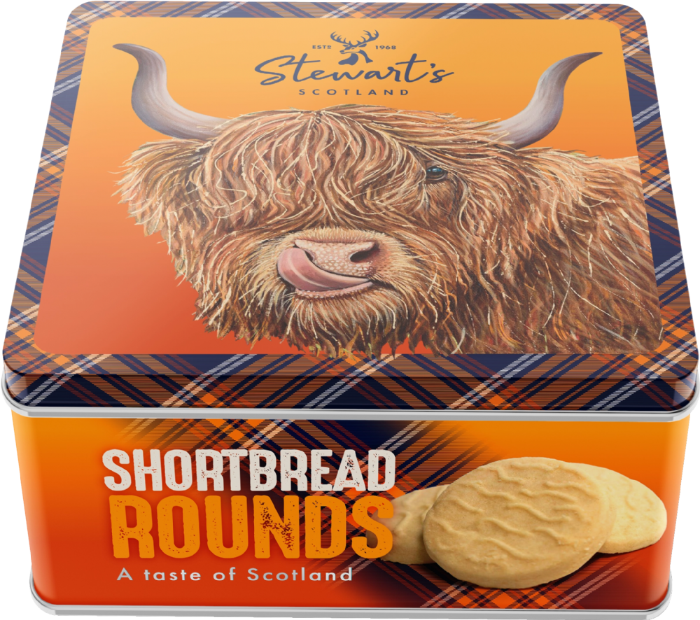 STEWART'S SCOTLAND Caitlyn The Highland Cow Shortbread Tin 125g