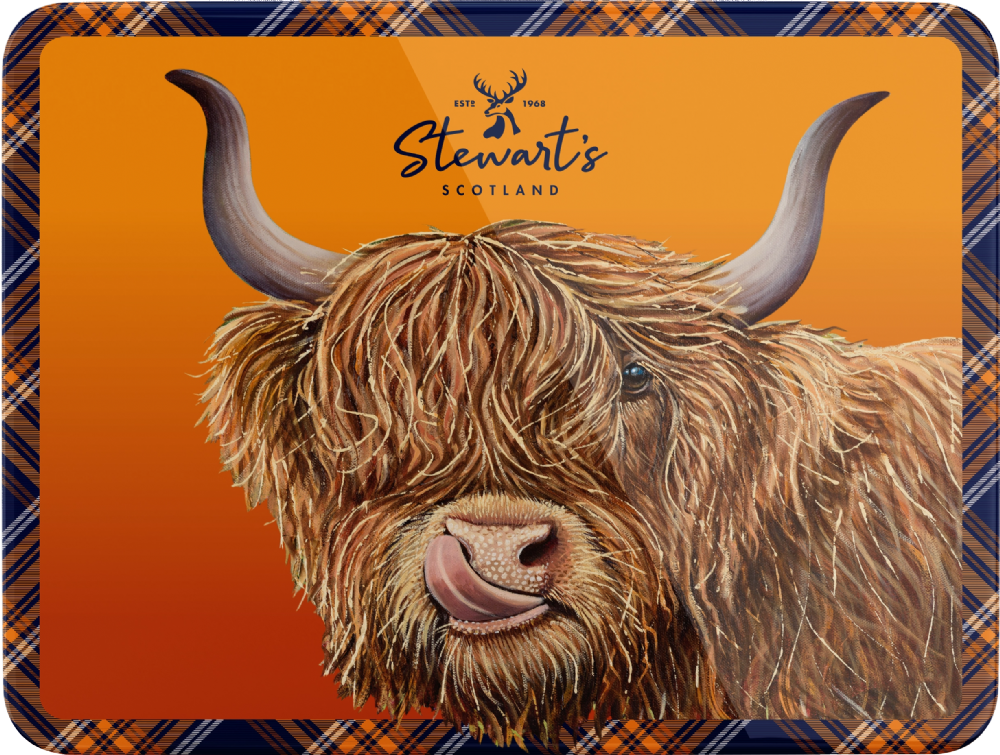 STEWART'S SCOTLAND Caitlyn The Highland Cow Shortbread Tin 400g