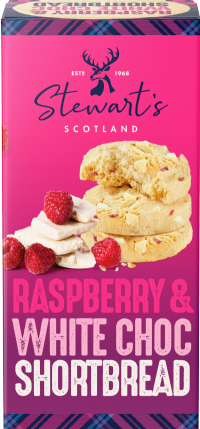 STEWART'S SCOTLAND Raspberry & White Chocolate 160g