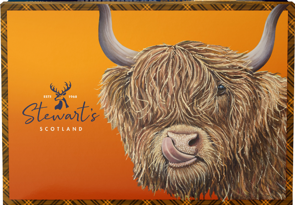 STEWART'S SCOTLAND Caitlyn the Cow Shortbread Gift Box 150g
