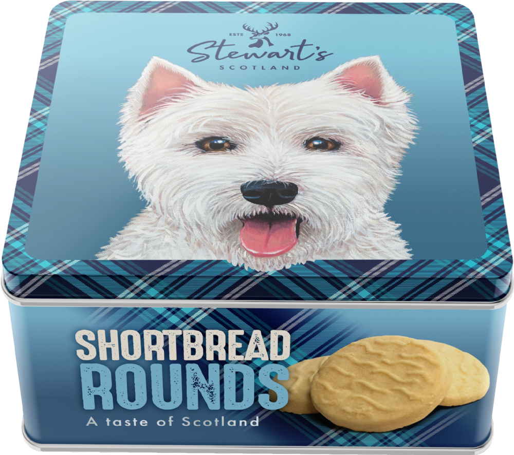 STEWART'S SCOTLAND Wallace The Westie Shortbread Tin 125g