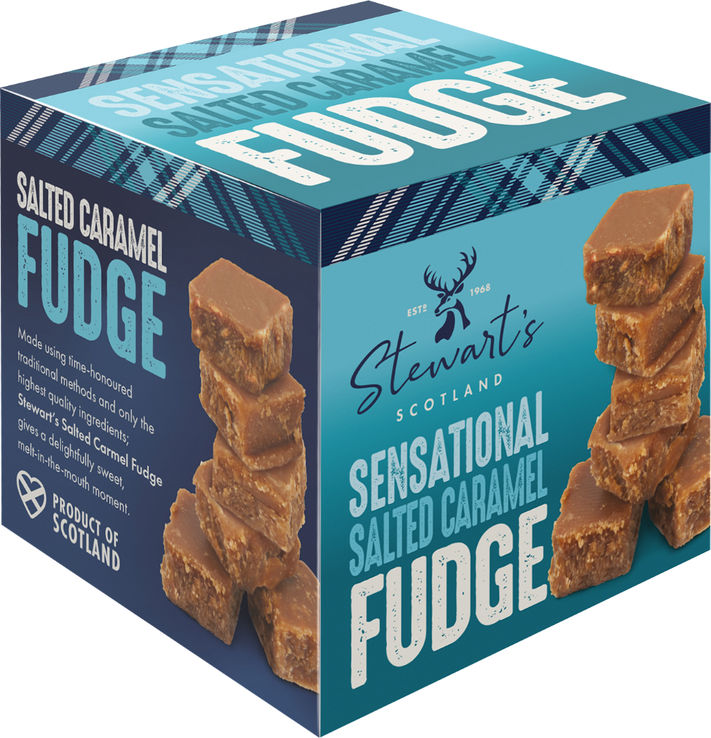 STEWART'S SCOTLAND Salted Caramel Fudge Box 125g