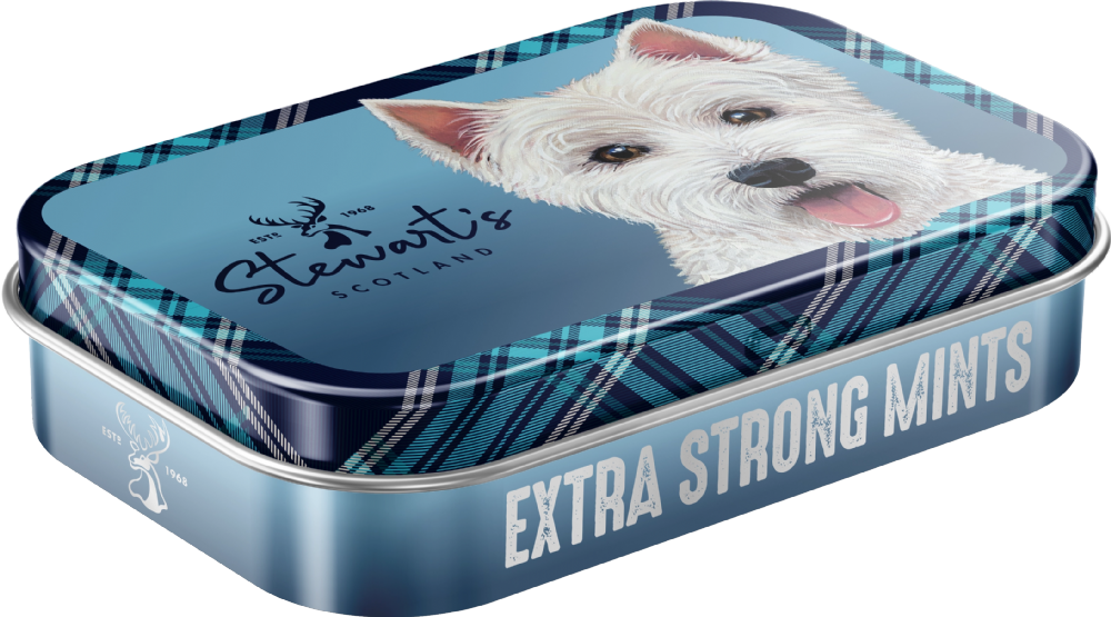STEWART'S SCOTLAND Wallace the Westie Mint Tin 40g