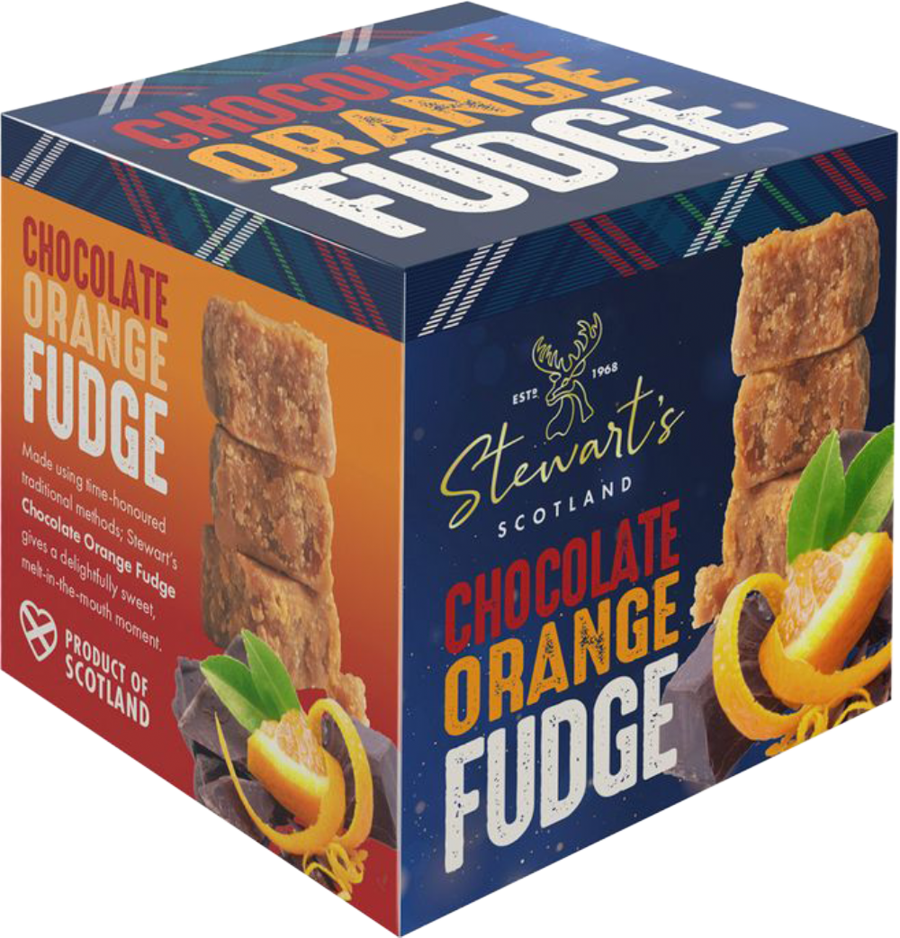 STEWART'S SCOTLAND Chocolate Orange Fudge Box 125g