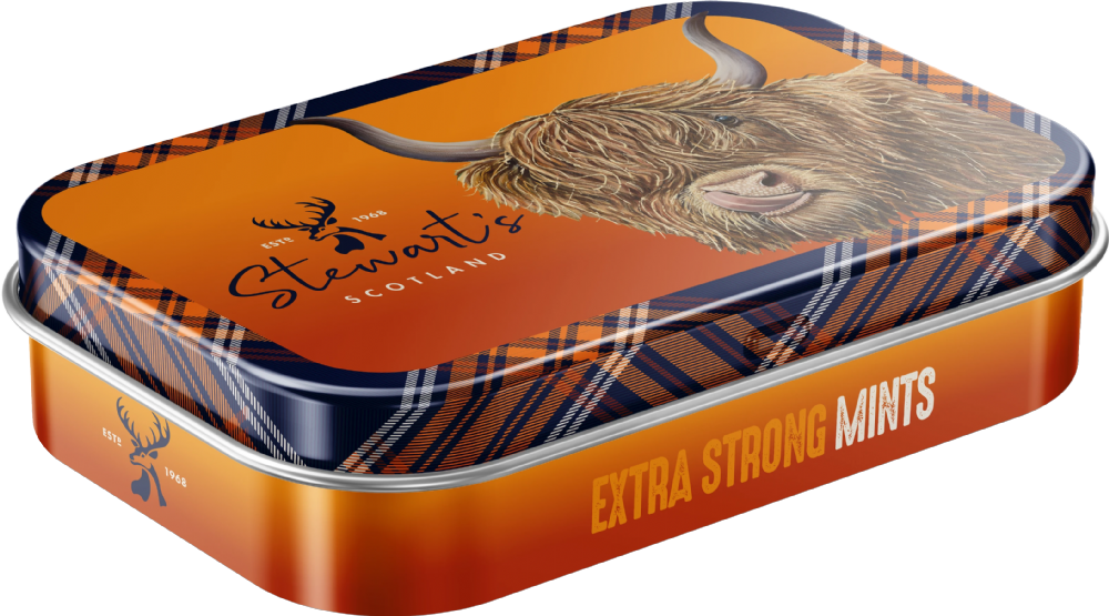 STEWART'S SCOTLAND Caitlyn the Highland Cow Mint Tin 40g