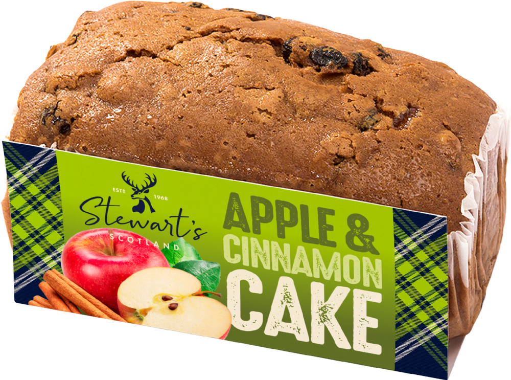 STEWART'S SCOTLAND Apple & Cinnamon Sponge Cake 375g