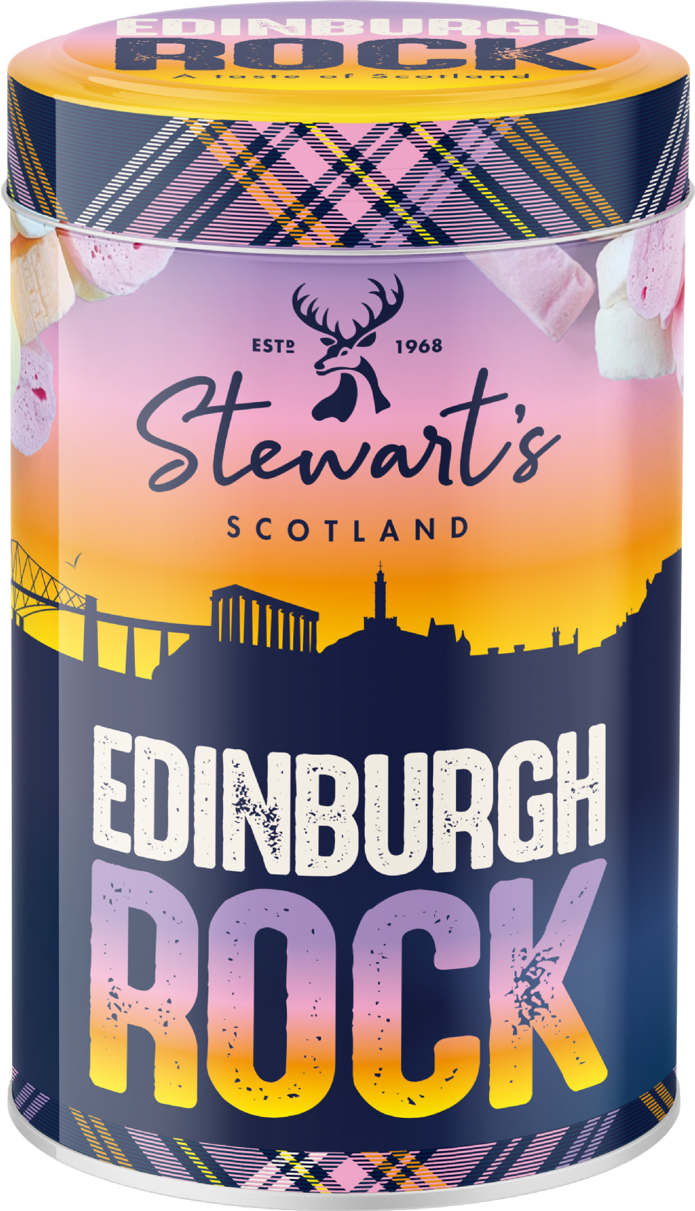 STEWART'S SCOTLAND Edinburgh Rock Pieces Tin 125g