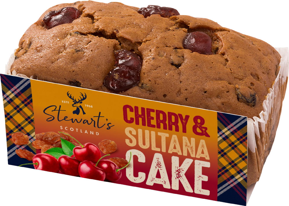 STEWART'S SCOTLAND Cherry & Sultana Sponge Cake 375g