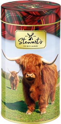 STEWART'S SCOTLAND Highland Cow Shortbread Tube 150g