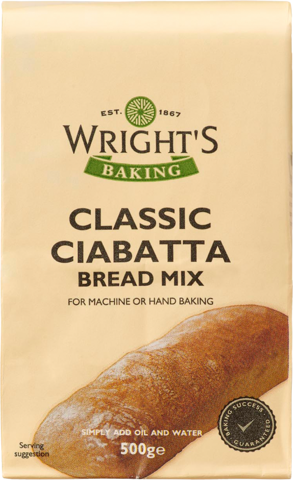 WRIGHT'S BAKING Classic Ciabatta Bread Mix 500g