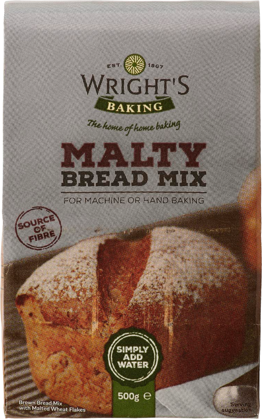WRIGHT'S BAKING Malty Bread Mix 500g