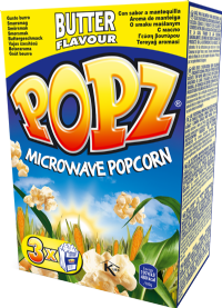 POPZ Microwave Popcorn - Butter Flavour (3x90g)