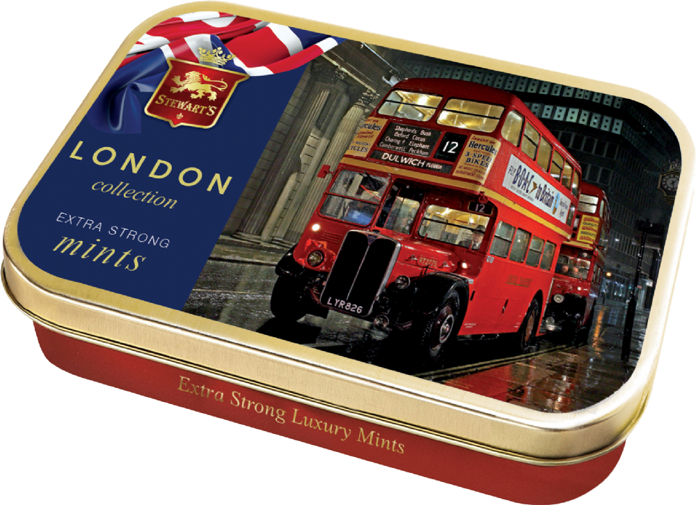 STEWART'S SCOTLAND London Bus Mint Tin 40g