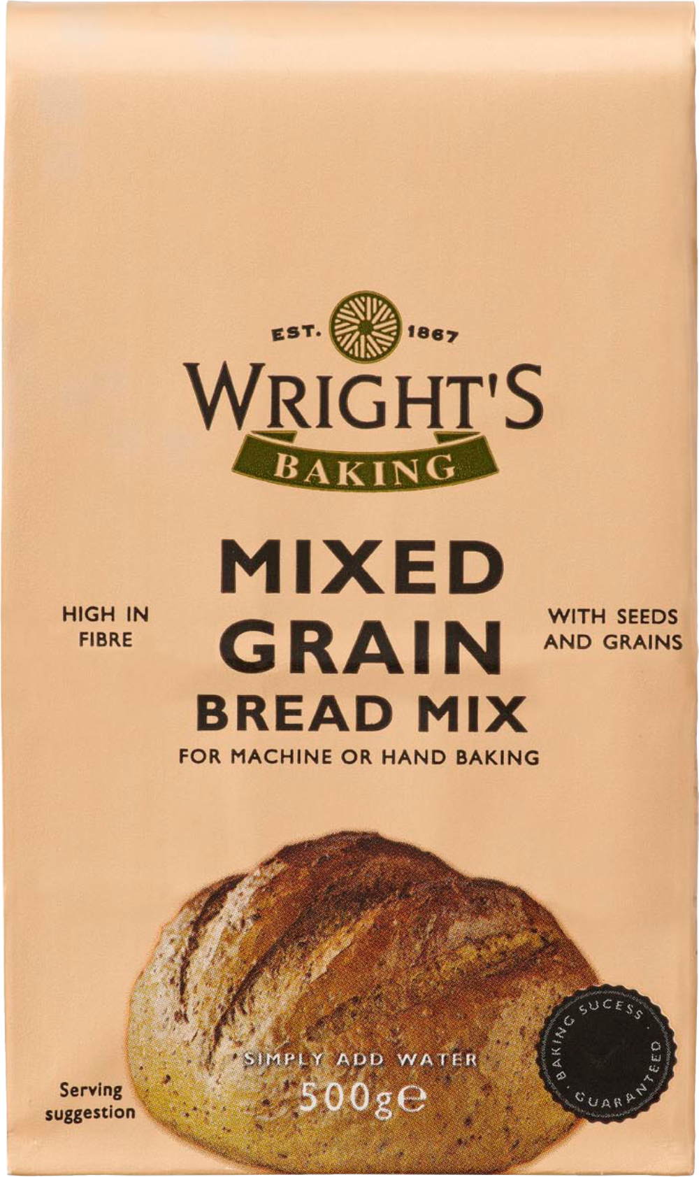 WRIGHT'S BAKING Mixed Grain Bread Mix 500g