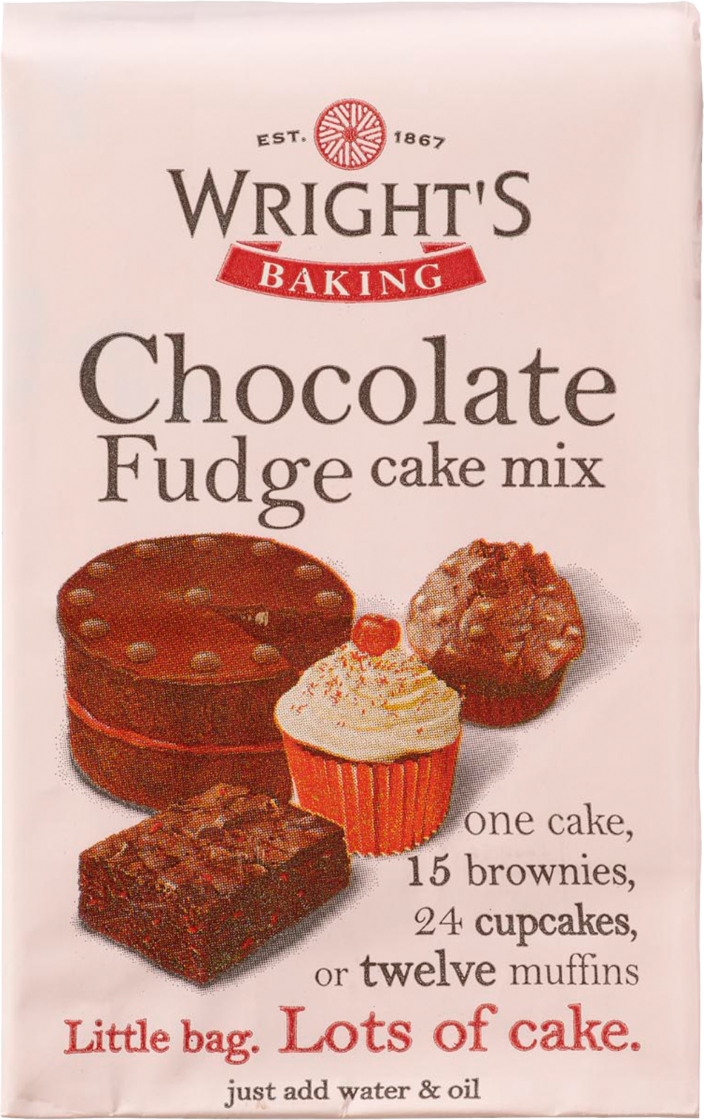 WRIGHT'S BAKING Chocolate Fudge Cake Mix 500g