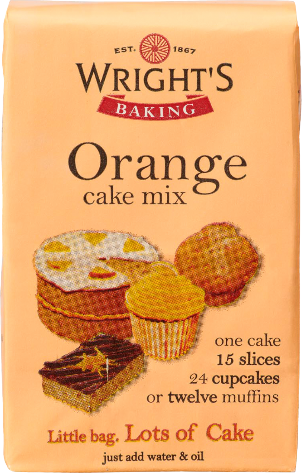 WRIGHT'S BAKING Orange Cake Mix 500g