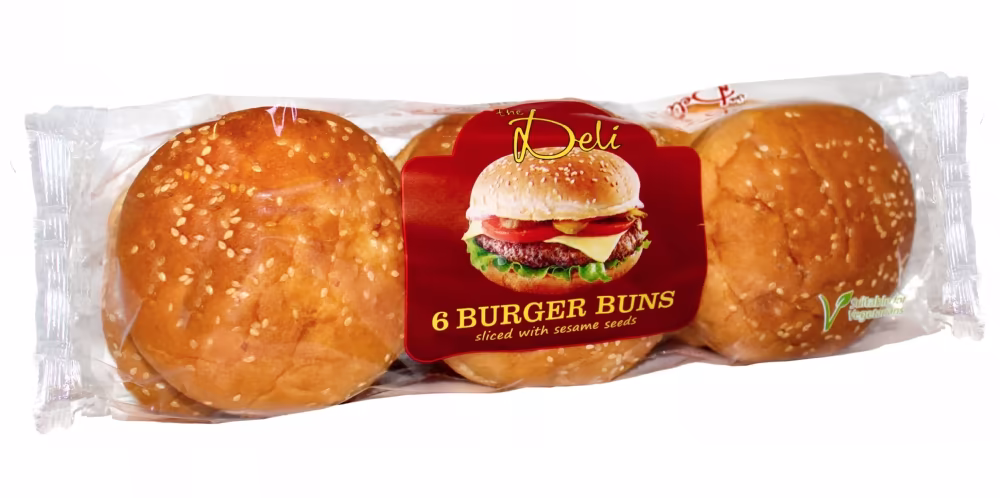 THE DELI 6 Burger Buns with Sesame Seeds