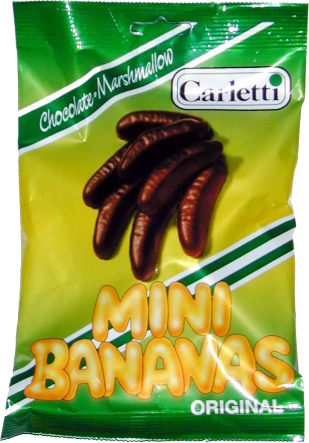 CARLETTI Dark Chocolate Marshmallow Mini Bananas 100g