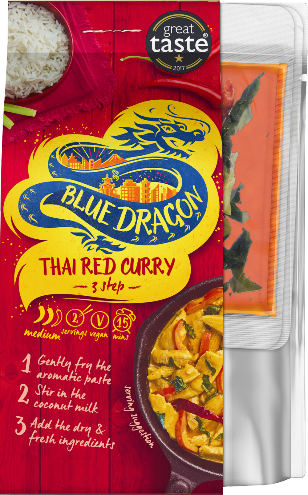 BLUE DRAGON Thai Red Curry 3 Step Meal Kit 253g