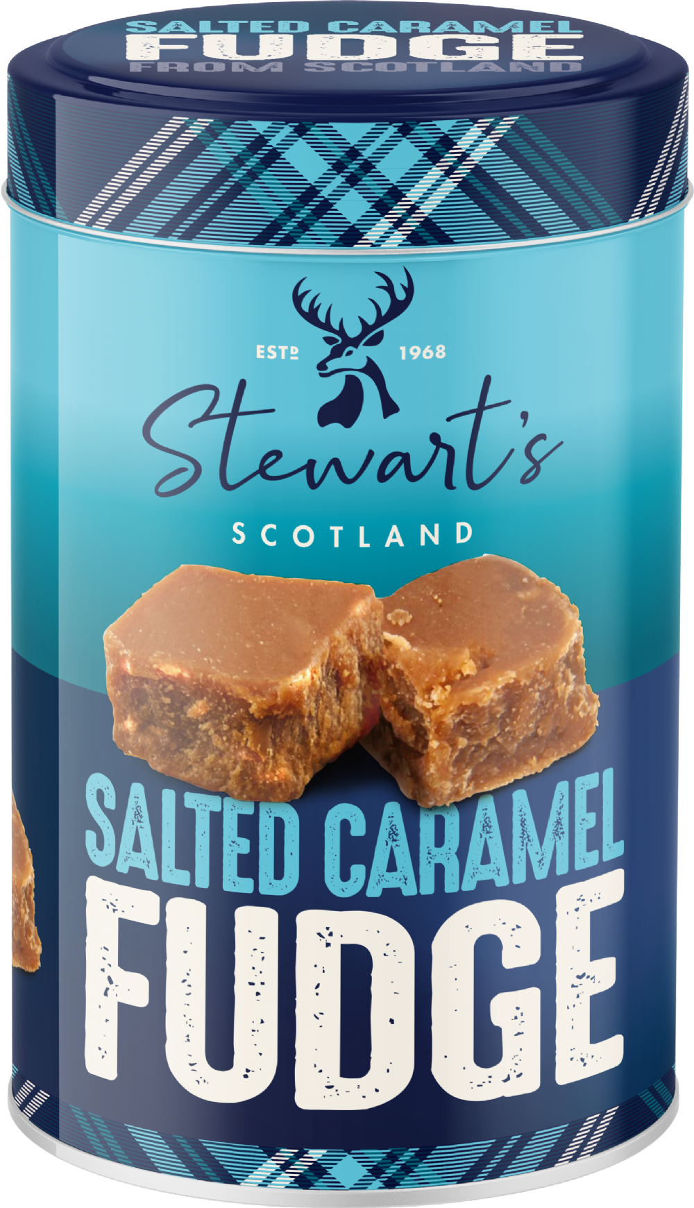 STEWART'S SCOTLAND Sensational Salted Caramel Fudge Tin Tube 125g