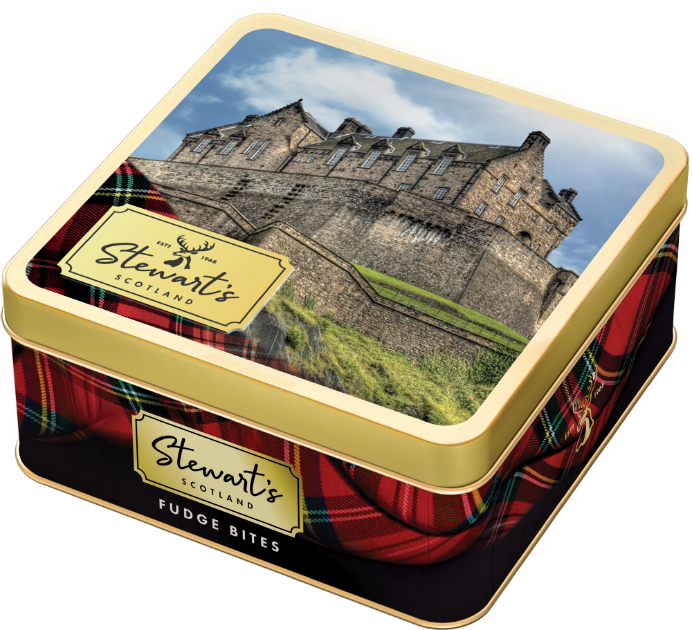 STEWART'S SCOTLAND Edinburgh Castle Fudge Tin 100g