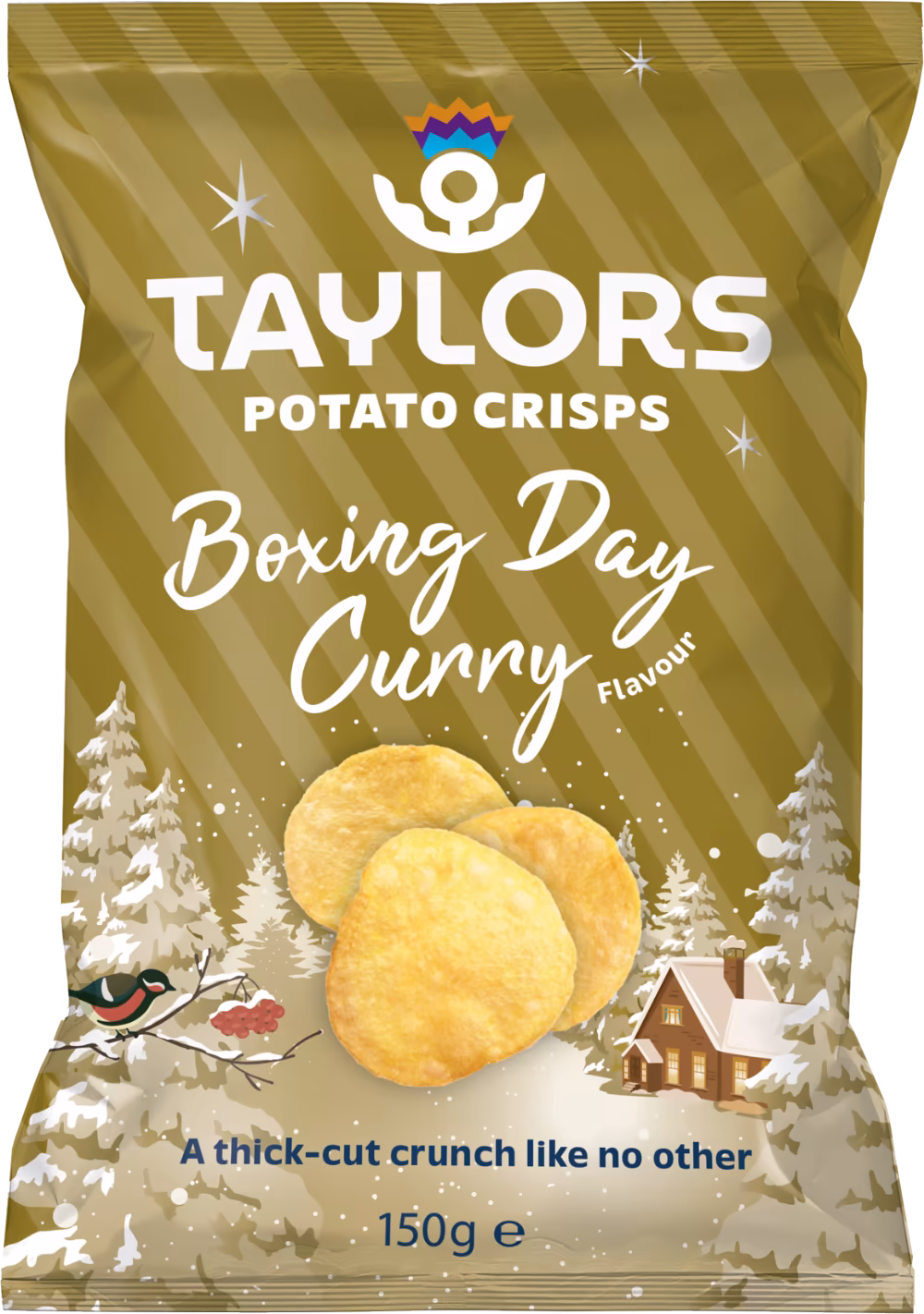 TAYLORS SNACKS Potato Chips - Boxing Day Curry Flavour 150g