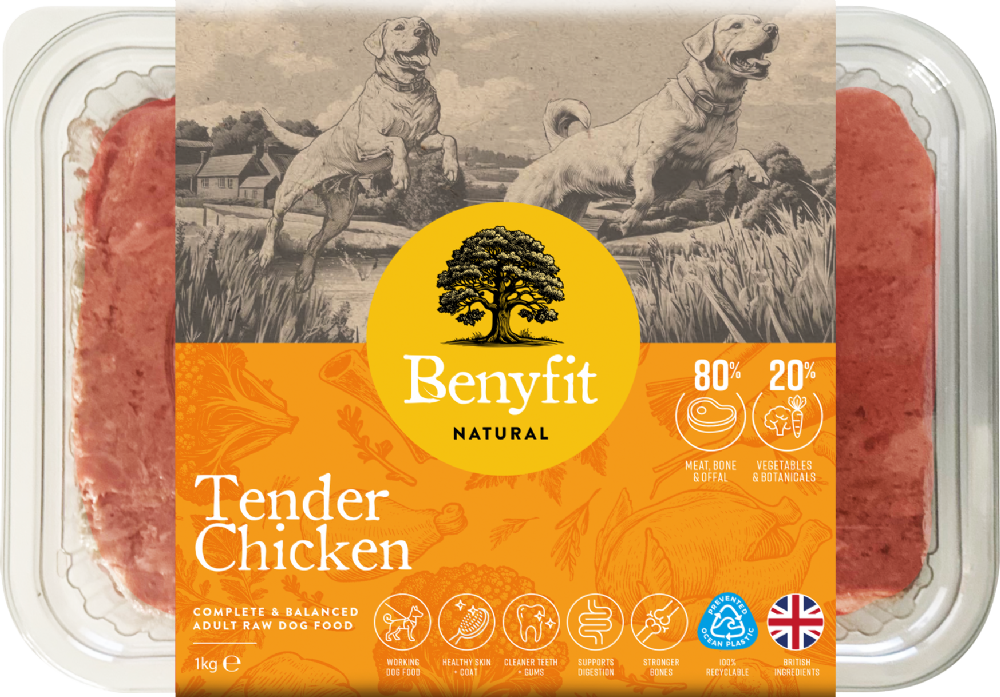 BENYFIT NATURAL Tender Chicken Complete Raw Dog Food 1kg