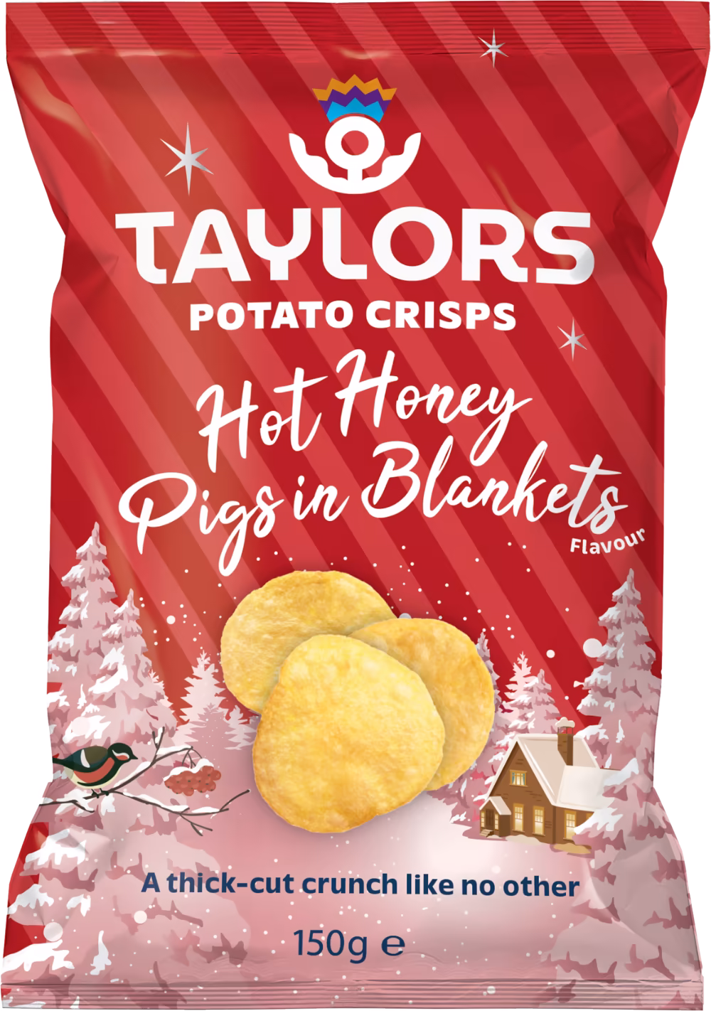 TAYLORS SNACKS Potato Chips - Hot Honey Pigs in Blankets Flavour 150g