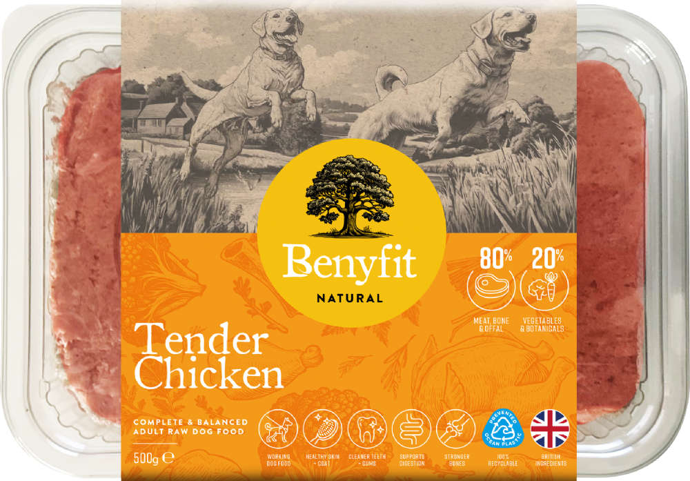 BENYFIT NATURAL Tender Chicken Complete Raw Dog Food 500g