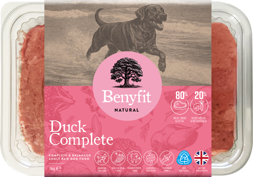BENYFIT NATURAL Duck Complete Raw Dog Food 1kg