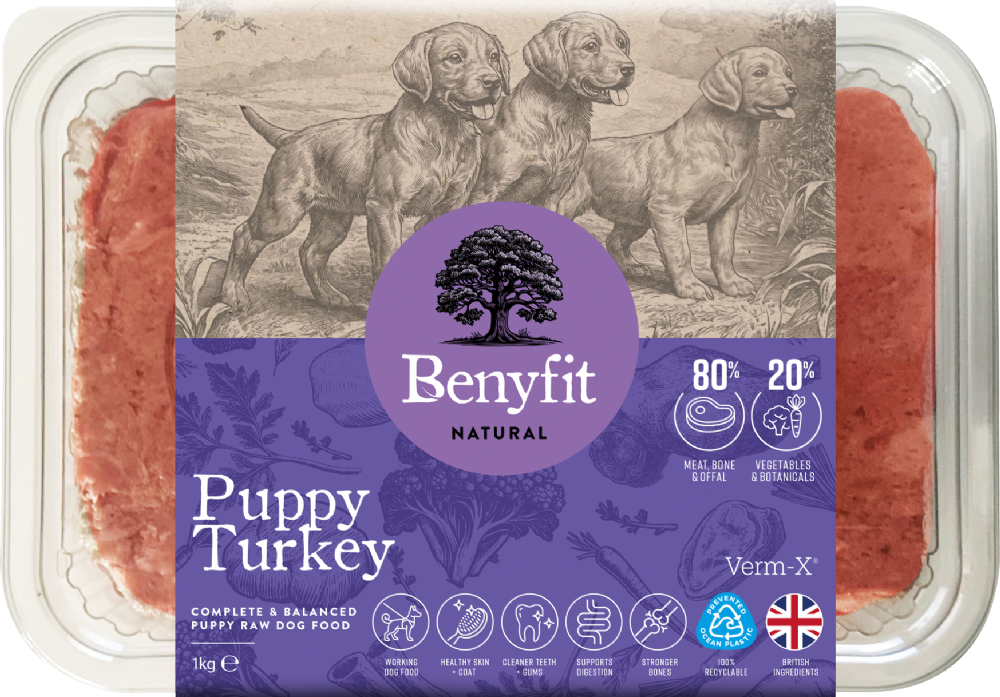 BENYFIT NATURAL Puppy Complete Raw Dog Food 1kg