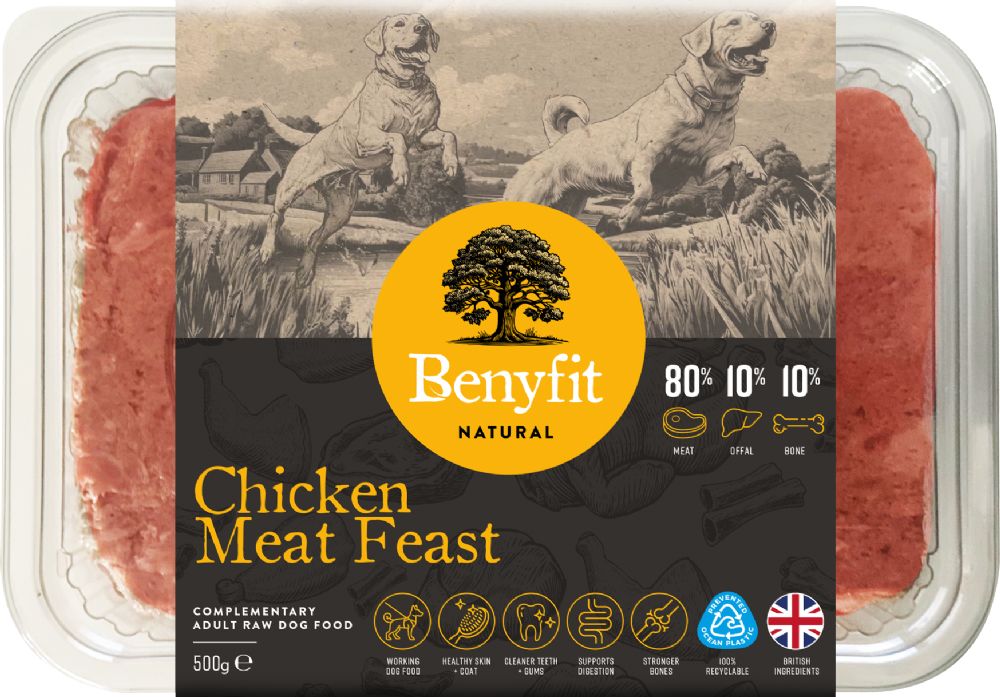 BENYFIT NATURAL Chicken Meat Feast 80.10.10 Raw Dog Food 500g