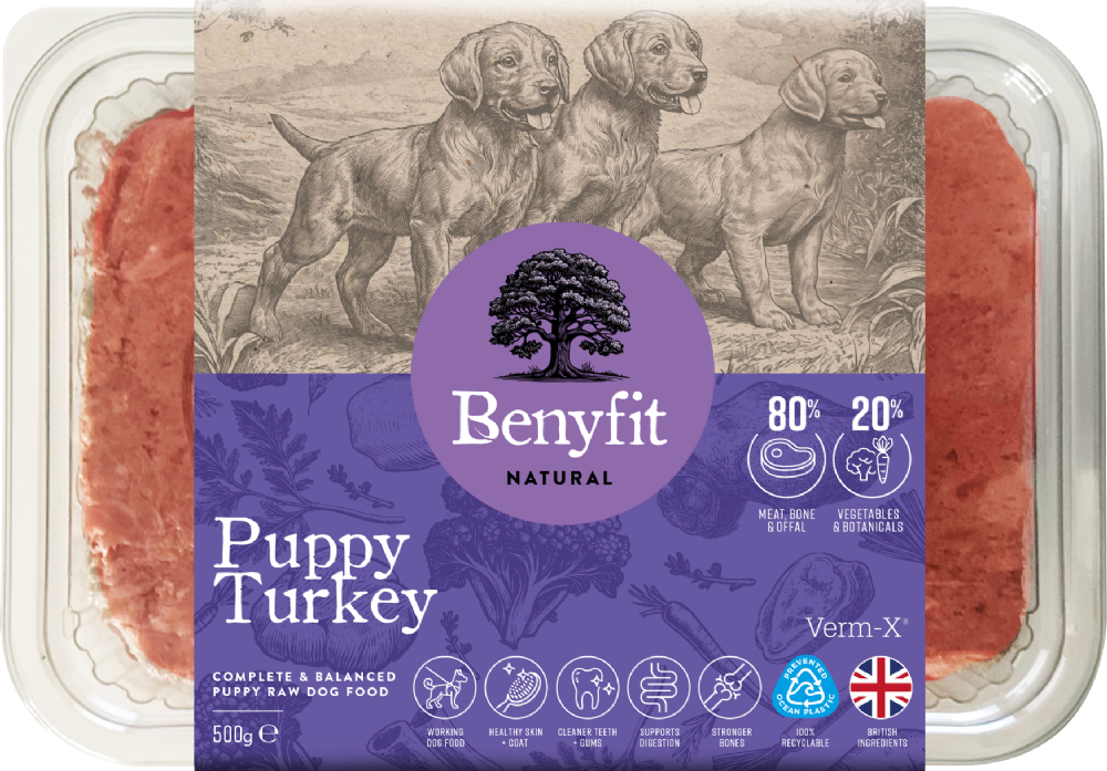 BENYFIT NATURAL Puppy Complete Raw Dog Food 500g