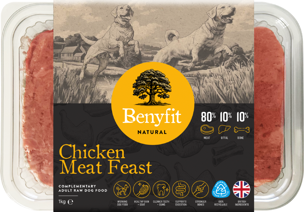 BENYFIT NATURAL Chicken Meat Feast 80.10.10 Raw Dog Food 1kg