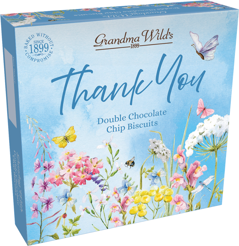 GRANDMA WILD'S Double Chocolate Chip Biscuits - Thank You Box 200g