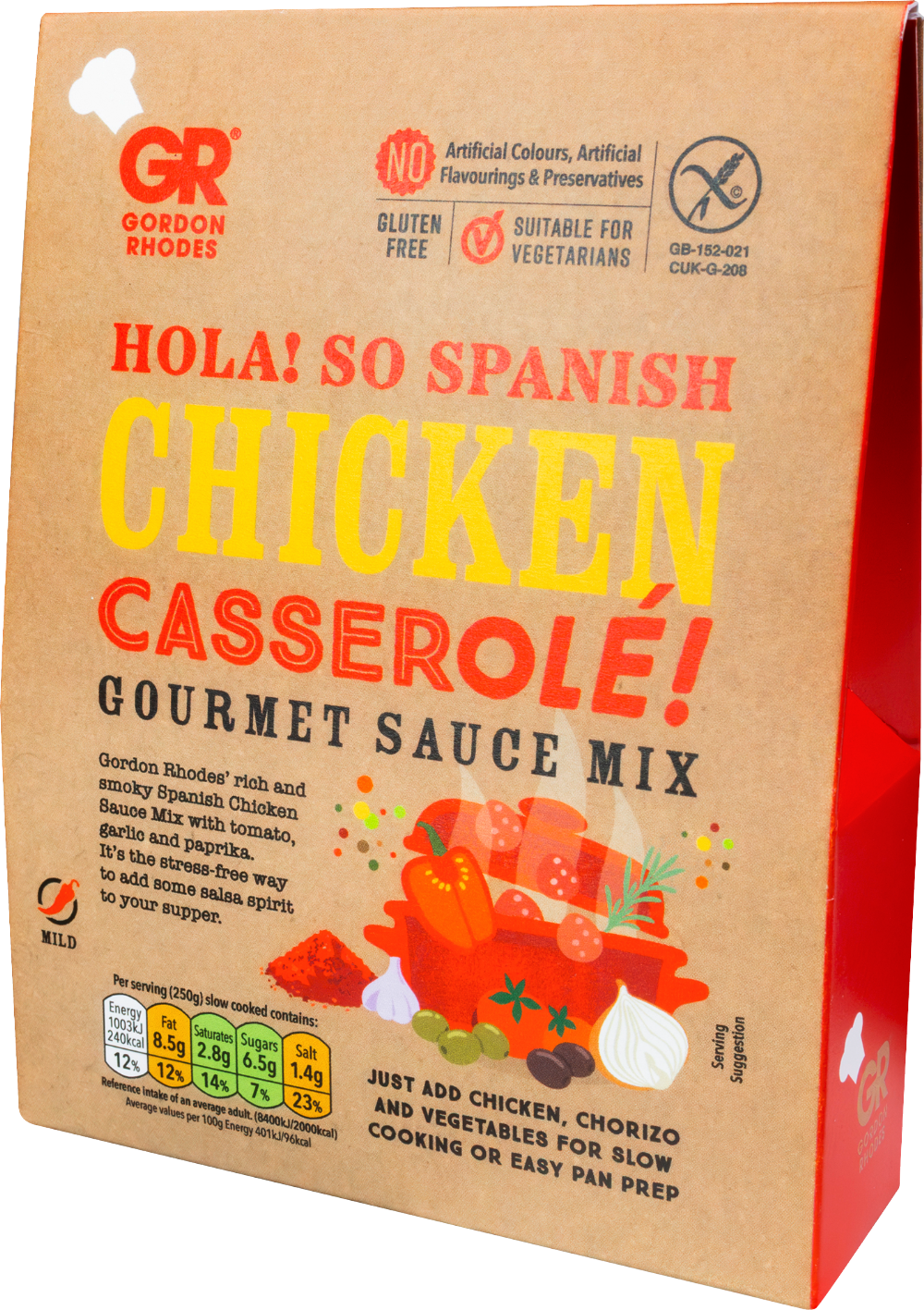 GORDON RHODES Hola! So Spanish Chicken Casserolé! Gourmet Sauce Mix 75g