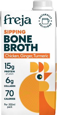 FREJA Sipping Bone Broth - Chicken, Ginger & Turmeric 500ml