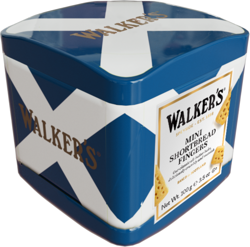 WALKER'S SHORTBREAD Mini Shortbread Fingers - Saltire Tin 100g