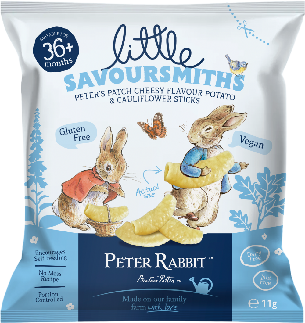 SAVOURSMITHS Peter Rabbit Cheesy Potato & Cauliflower Sticks 11g