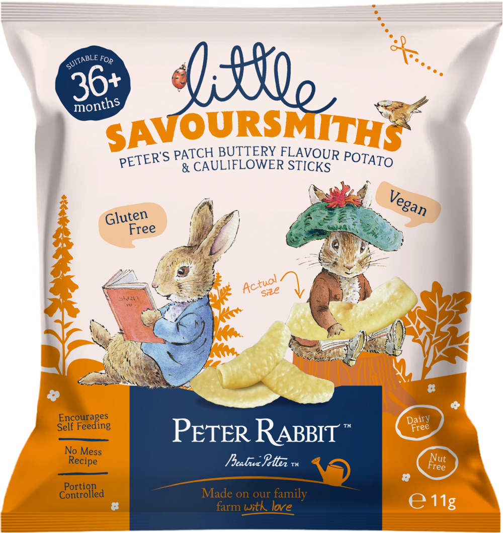 SAVOURSMITHS Peter Rabbit Buttery Potato & Cauliflower Sticks 11g