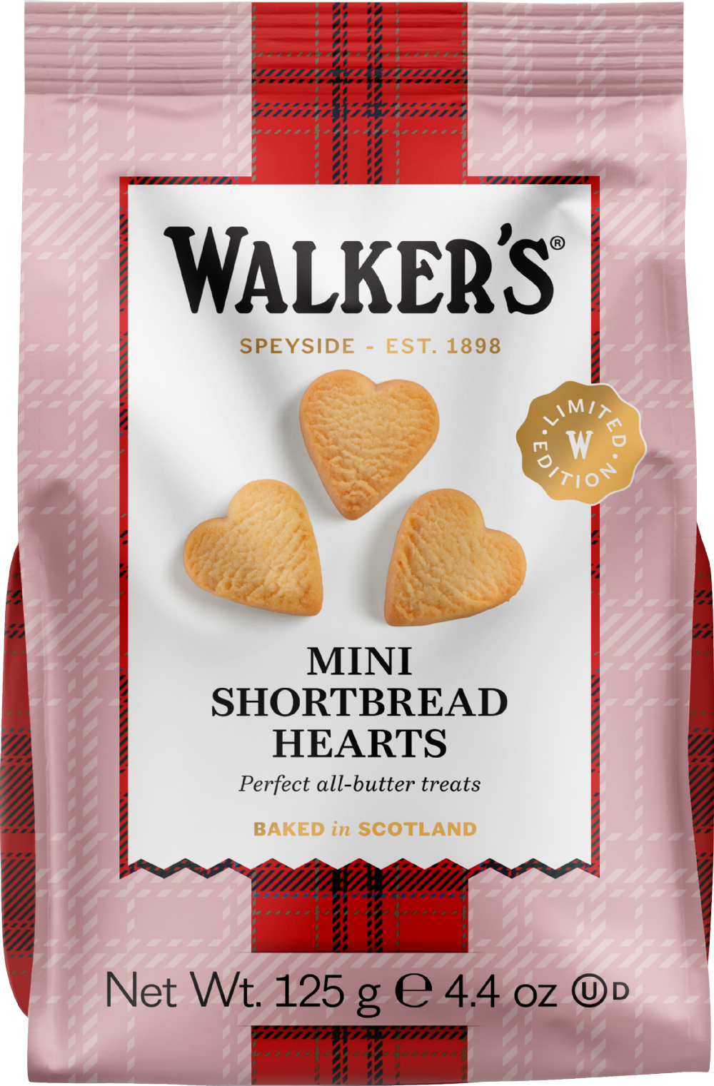 WALKER'S SHORTBREAD Mini Shortbread Hearts 125g