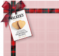 WALKER'S SHORTBREAD Half Coated Milk Chocolate Shortbread Hearts 200g