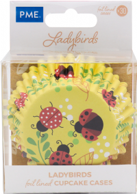 PME CAKE Foil Lined Cupcake Cases - Ladybirds 30 pk
