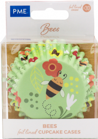 PME CAKE Foil Lined Cupcake Cases - Bees 30 pk