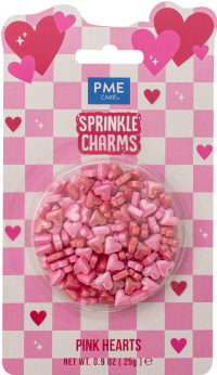 PME CAKE Sprinkle Charms - Pink Hearts 25g