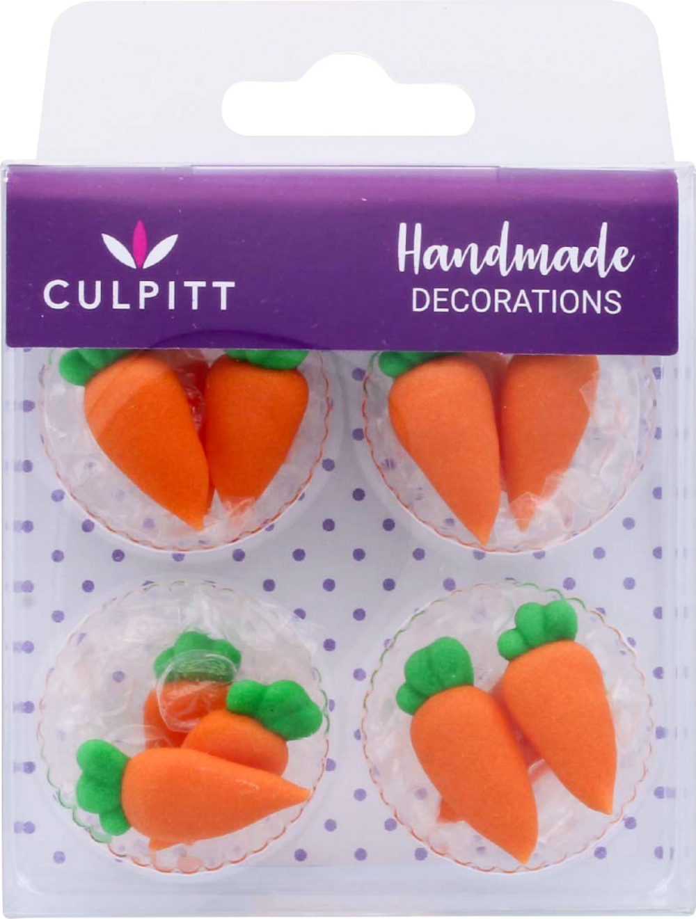 CULPITT Handmade Cake Decorations - Sugar Carrots 12pc