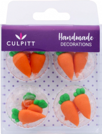 CULPITT Handmade Cake Decorations - Sugar Carrots 12pc
