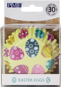 PME CAKE Foil Lined Cupcake Cases - Easter Eggs 30 pk